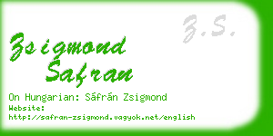 zsigmond safran business card