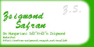 zsigmond safran business card